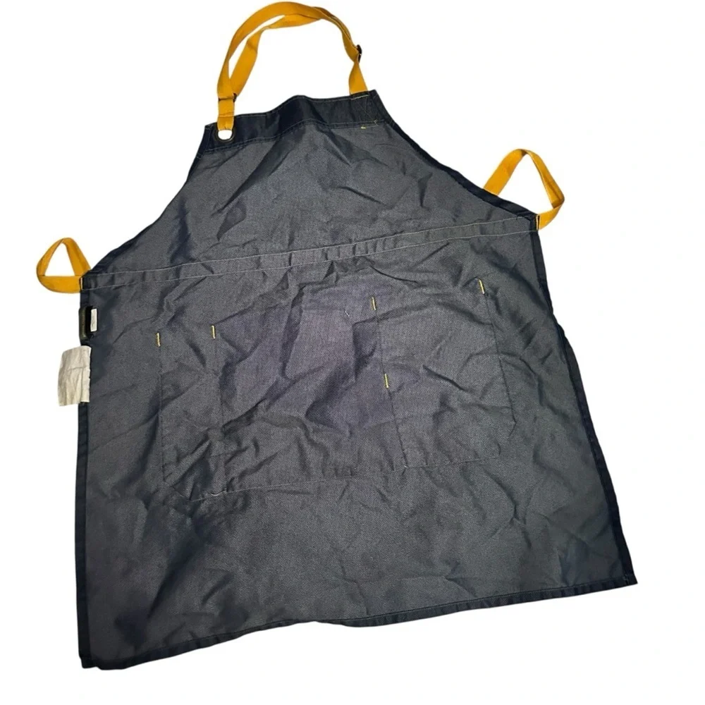 Blue Apron with Yellow Straps